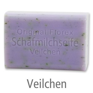 Schafmilchseife eckig 100g, Veilchen mit Kräuter